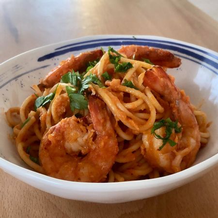 Red Sauce Shrimp pasta